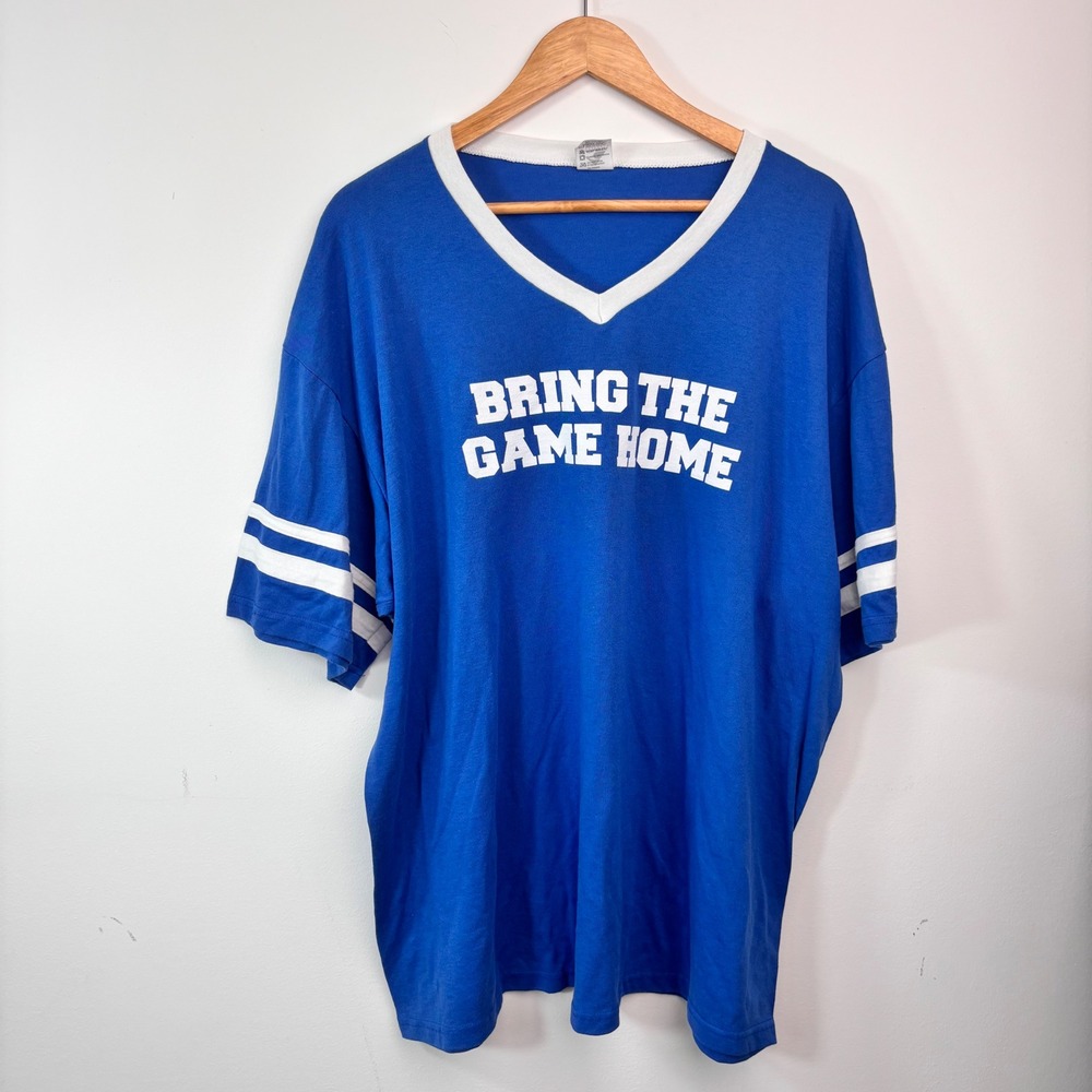 Bose Bring the Game Home Blue Football Jersey T-Shirt XXL Promo Advertising